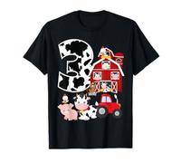 Granja Barnyard Tema Cerdo Vaca Caballo 3er Cumpleaños 3 años Camiseta