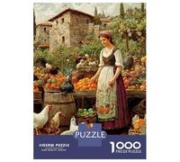 Granja Conjunto Granjaer in Vegetable Garden Rompecabezas Cartón Premium 1000 Piezas, Desafío Educativo Adultos/Adolescentes, Alivio Estrés, Regalo Familia/Parejas 52x38cm/1000pcs