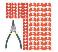 Granja de ciegas de pollo - gafas de corte para aves de corral, ojos de lucha anti, protectores nasales de gallo gafas de plástico para juego de gallos con aplicación de alicates, zona de parada de