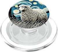 Granja de ganaderos de ovejas - Van Gogh Starry Night Style PopSockets PopGrip para MagSafe