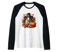 Granja de granjeros de Calabaza Cottagecore otoño otoño Acción de Gracias Ram Camiseta Manga Raglan