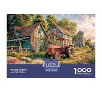 Granja de Tractores rústicos 1000 Piezas Adultos Puzzle Niños Regalo Vintage Countryside Scene DecoracióN Familiar Creativo Regalo 70x50cm/1000pcs