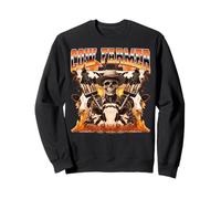 Granja de vacas, granjero, llamas, esqueleto, 90, estilo Bootleg Sudadera