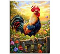 Granja Diamond Painting Gallo Diamond Painting adultos 80x100cm ,Pintar Por Numeros Adultos Manualidades ,Bordado Kit Completo Cuadro Diamantes ,Dibujos Con Diamantes Art ,Decoracin del Hogar C-Q167