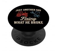 Granja Esposa Jefe Divertido País Mamá Rural Familia Humor PopSockets PopGrip Adhesivo