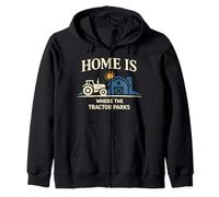 Granja Esposa Tractor Heartbeat País Esposa Rural Mamá Vida Sudadera con Capucha