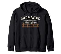 Granja Esposa Tractor Heartbeat País Esposa Rural Mamá Vida Sudadera con Capucha