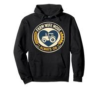 Granja Esposa Tractor Heartbeat País Esposa Rural Mamá Vida Sudadera con Capucha