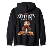 Granja Fresca otoño Cosecha otoño Bosque Criatura Lindo Pato Sudadera con Capucha
