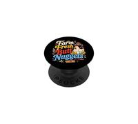 Granja Fresco Culo Nuggets Gracioso Granjero Granja Trabajo Humor PopSockets PopGrip Adhesivo