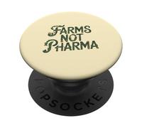 Granjas no farmacéuticas Alimentos como Medicina Agricultura sostenible Humor PopSockets PopGrip Adhesivo