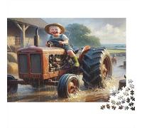 Granjas Rurales 1000 Piezas Puzzle Papel Adultos Educativo Tractor Rompecabezas Decoración Pared 52x38cm/1000pcs