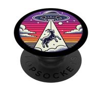 Granjero de cabras secuestrado nave espacial extraterrestre secuestro del espacio exterior PopSockets PopGrip Adhesivo