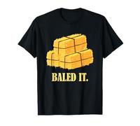 Granjero Heno Baling Humor Baled It Farming Vintage Retro Style Camiseta