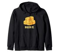 Granjero Heno Baling Humor Baled It Farming Vintage Retro Style Sudadera con Capucha