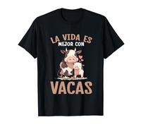 Granjero La Vida Es Mejor Con Vacas Hombre Vaca Camiseta