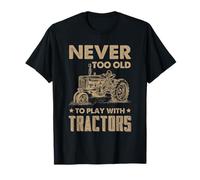 Granjero Tractor Humor Vintage Viejo Equipo De Granja Amante Retro Camiseta