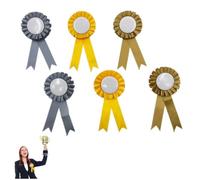 Granmagazz Lazo de torneo, 6 unidades escarapelas de premios, rosetas para ganadores, Hobby Horse Accesorios de Caballo Divertidos, Cintas de Torneo Cintas para eventos deportivos, rosetas para
