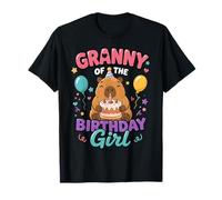 Granny of The Birthday Girl Cute Capybara Family Party Camiseta