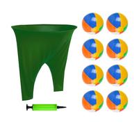 Granny Pants Yard Game, 1 pieza de pantalones de abuela con 8 bolas rebotantes y 1 bomba, juego de pantalones gigantes al aire libre y juego de captura de pelota de pantalones grandes, juego de