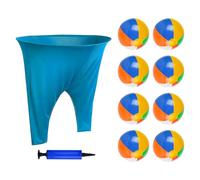 Granny Pants Yard Game, 1 pieza de pantalones de abuela con 8 bolas rebotantes y 1 bomba, juego de pantalones gigantes al aire libre y juego de captura de pelota de pantalones grandes, juego de