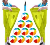 Granny Pants Yard Game, Adults Granny Pants Outdoor Game Hilarious Inflatable Ball Relay Giant Stretchy Pants,with Bouncy Balls and Pump, for Kids, Adults, Backyard Parties and Field Day(Yellow2)