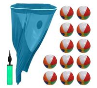 Granny Pants Yard Game, Juego de Saco, Juegos de Lanzamiento, con 12 Pelotas Saltarinas y 1 Bomba de Aire, Juegos al Aire Libre, Juego de Saco, para Fiesta Cumpleaños Jardin (Azul)