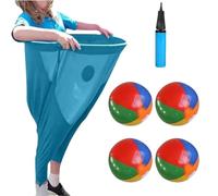 Granny Pants Yard Game, Outdoor Recreational Tossing Games with Bouncy Balls, Giant Funny Pants Party Game Set for Backyard, Picnic, Team Building and Lawn Activities (Blue)