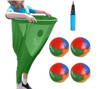 Granny Pants Yard Game, Outdoor Recreational Tossing Games with Bouncy Balls, Giant Funny Pants Party Game Set for Backyard, Picnic, Team Building and Lawn Activities (Green)