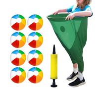 Granny Pants Yard Game, Oversized Granny Pants Outdoor Game for Adults, 4/8 Elastic Balls+Pump, Yard Games Field Day Family Reunion Game Giant Outdoor Game Sets for Adults (Green,8Balls)
