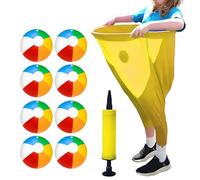 Granny Pants Yard Game, Oversized Granny Pants Outdoor Game for Adults, 4/8 Elastic Balls+Pump, Yard Games Field Day Family Reunion Game Giant Outdoor Game Sets for Adults (Yellow,8Balls)