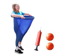 Granny Pants Yard Game Set, Equipped with Bouncy Balls,Pumps, Parent-Child Pitching Game Props(Blue)