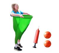 Granny Pants Yard Game Set, Equipped with Bouncy Balls,Pumps, Parent-Child Pitching Game Props(Green)
