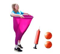 Granny Pants Yard Game Set, Equipped with Bouncy Balls,Pumps, Parent-Child Pitching Game Props(Purple)