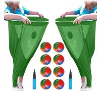 Granny Pants Yard Game Set for Adults, Oversized Funny Pants Toss Game with Bouncy Balls, Backyard Party Relay Challenge for Team Building, Reunions, BBQs & Outdoor Events