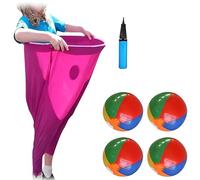 Granny Pants Yard Game Set for Adults, Oversized Funny Pants Toss Game with Bouncy Balls, Backyard Party Relay Challenge for Team Building, Reunions, BBQs & Outdoor Events