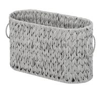 GRANNY SAYS Cesta Almacenamiento de Papel Higiénico, Almacenaje Papel Higienico, Organizador de Papel Higiénico, Almacenaje Baño Portarollos de Mimbre, Soportes para Revistas y Periódicos, Gris