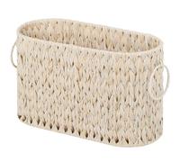 GRANNY SAYS Cesta Almacenamiento de Papel Higiénico, Almacenaje Papel Higienico, Organizador de Papel Higiénico, Almacenaje Baño Portarollos de Mimbre, Soportes para Revistas y Periódicos, Blanco