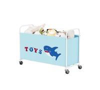 GRANNY SAYS Juguetero con ruedas, 135L organizador de juguetes extra grande, caja de juguetes con rueda, contenedor de juguetes para niños cuarto de niños la organización de los juguetes, Azul