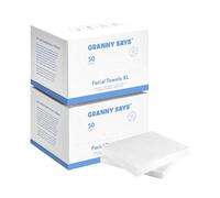 GRANNY SAYS Toallitas Faciales Desechables XL - 100 Unidades para Desmaquillante y Limpieza Cara, Clean Towels