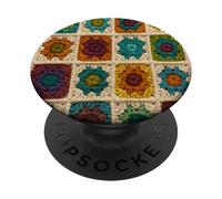 Granny Square Patrón otoño otoño PopSockets PopGrip Adhesivo
