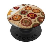 Granny Square Patrón otoño otoño PopSockets PopGrip Adhesivo