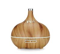 Grano de madera Aroma ultrasónico USB Mini Mudo Humidificador Luz de noche colorida Creativo Ahueca hacia fuera Difusor de aroma Humidificador Purificador de aire Oficina en el hogar Luz de dormitori