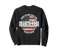 Grants Pass Oregon, Bandera Americana Vintage Sudadera