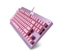 Granvela MechanicalEagle Z-77 - Teclado mecánico rosa - Panel de aluminio - Interruptores lineales rojos - Retroiluminación LED arcoíris - N-Key Rollover -87 teclas sin llave - Intercambiable en