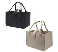 Granvoo Bolsa de Fieltro para Compras, 2 Piezas Bolsa de Compras de Fieltro, Bolsa de la Compra de Fieltro Reutilizable, Bolsa de Fieltro para Compras, Juguetes, Ropa, Calentar Leña, 30 x 20 x 18 cm