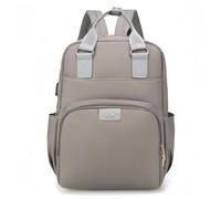 Granvoo Mochila Pañalera Bebés, Bolsos Cambiadores de Gran Capacidad, Mochila porta Pañales Impermeable con Correas de Cochecito, Bolsillo Aislante, Bolsa de Pañales para Mamá y Papá (Gris)