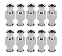Graootoly 10 acopladores Luer jeringa conector de metal doble junta Luer Lock adaptador acoplador para piezas neumáticas