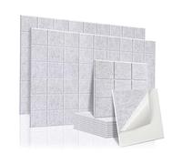 Graootoly 12 paneles acústicos adhesivos para decoración, paneles de sonido, 9 tableros de , tratamiento acústico para estudio, gris plateado