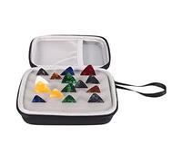 Graootoly 15 púas de guitarra con el grosor de 0,75 mm para guitarra acústica, clásica, eléctrica, con bolsa de almacenamiento, color negro